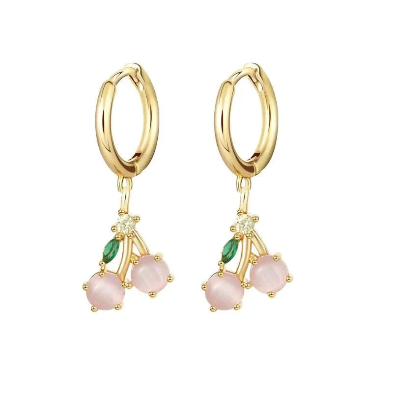 Dainty Fruit Hoop & Stud Earrings by BowLift