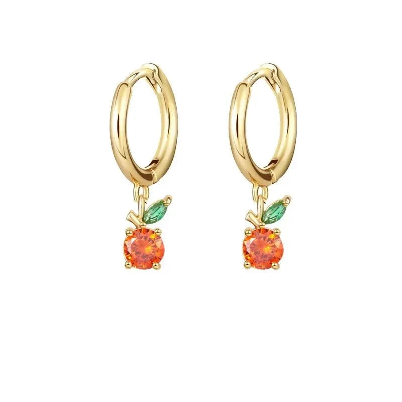 Dainty Fruit Hoop & Stud Earrings by BowLift
