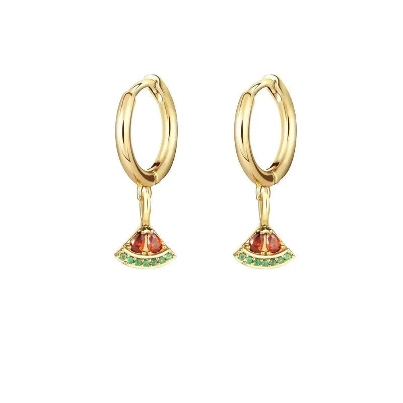 Dainty Fruit Hoop & Stud Earrings by BowLift