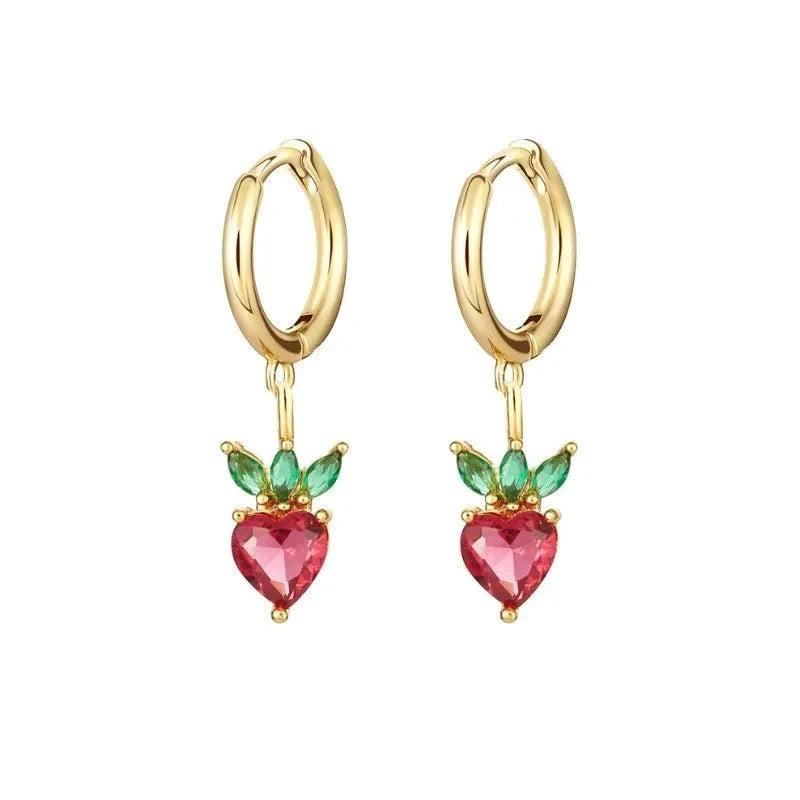 Dainty Fruit Hoop & Stud Earrings by BowLift