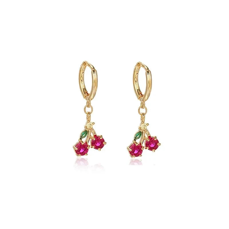 Dainty Fruit Hoop & Stud Earrings by BowLift