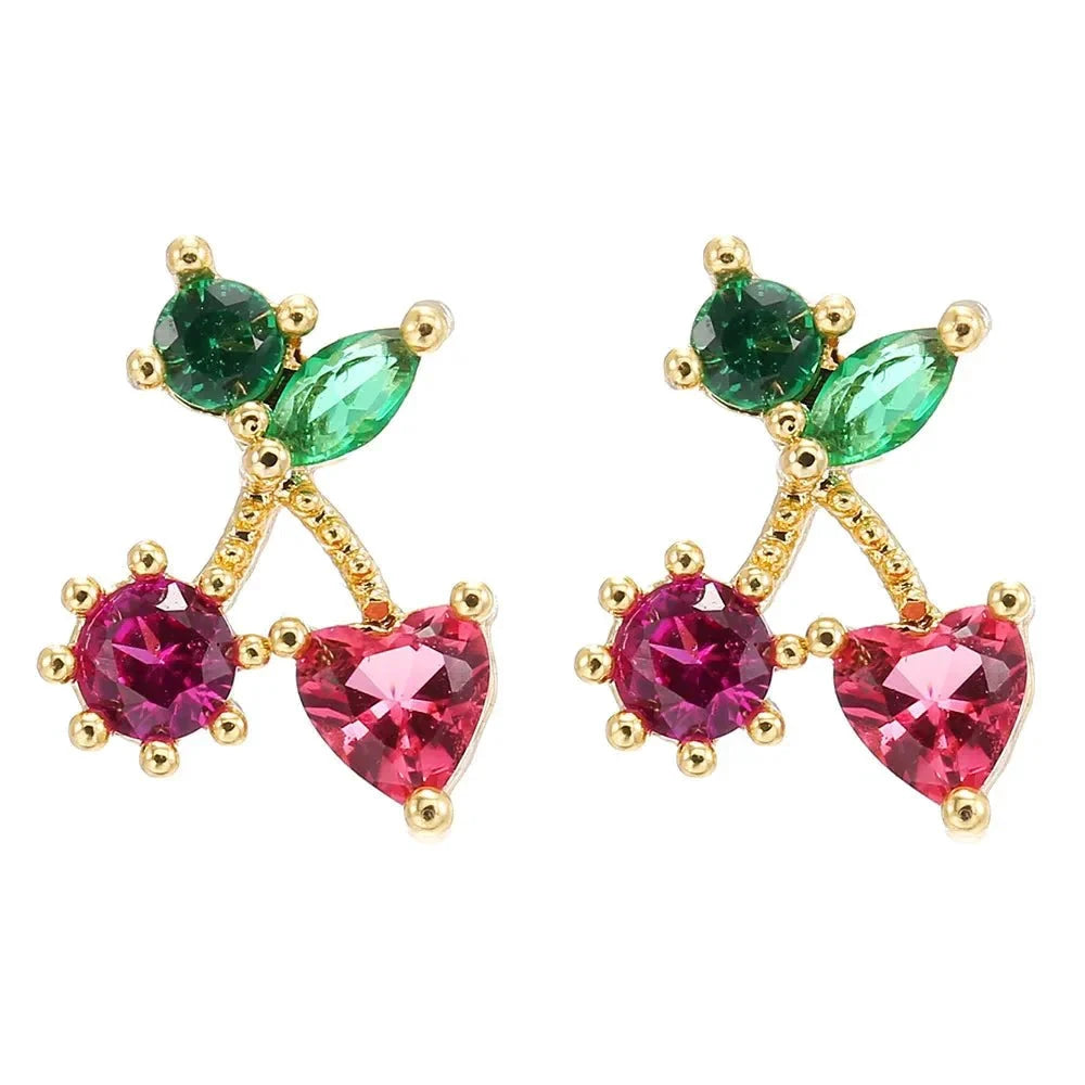 Dainty Fruit Hoop & Stud Earrings by BowLift