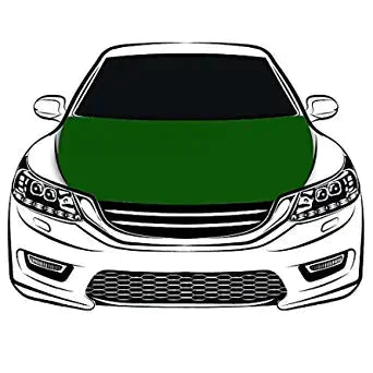 Dark Green Car Hood Cover Flag ,Dark-green Engine Banner,3.3X5ft,/6X7FT100% Polyester Elastic Fabrics Can be Washed by flagsshop