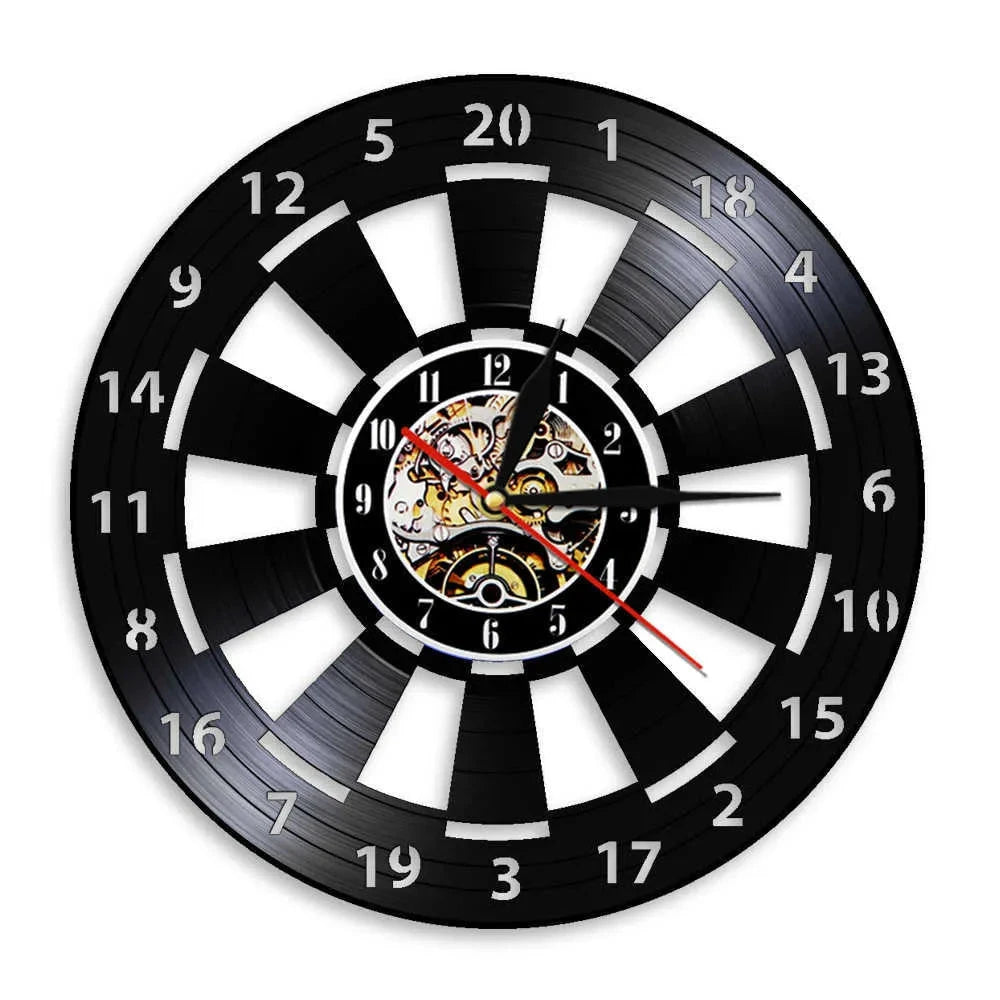DartGlow Vintage Dartboard Wall Clock Bowlift by Bowlift