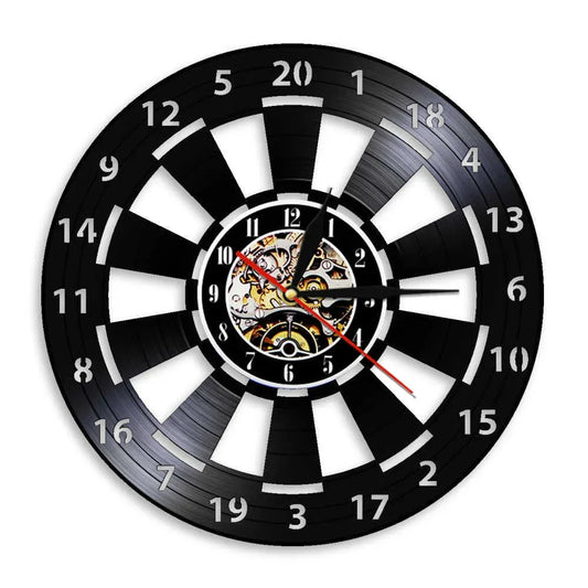 DartGlow Vintage Dartboard Wall Clock Bowlift by Bowlift