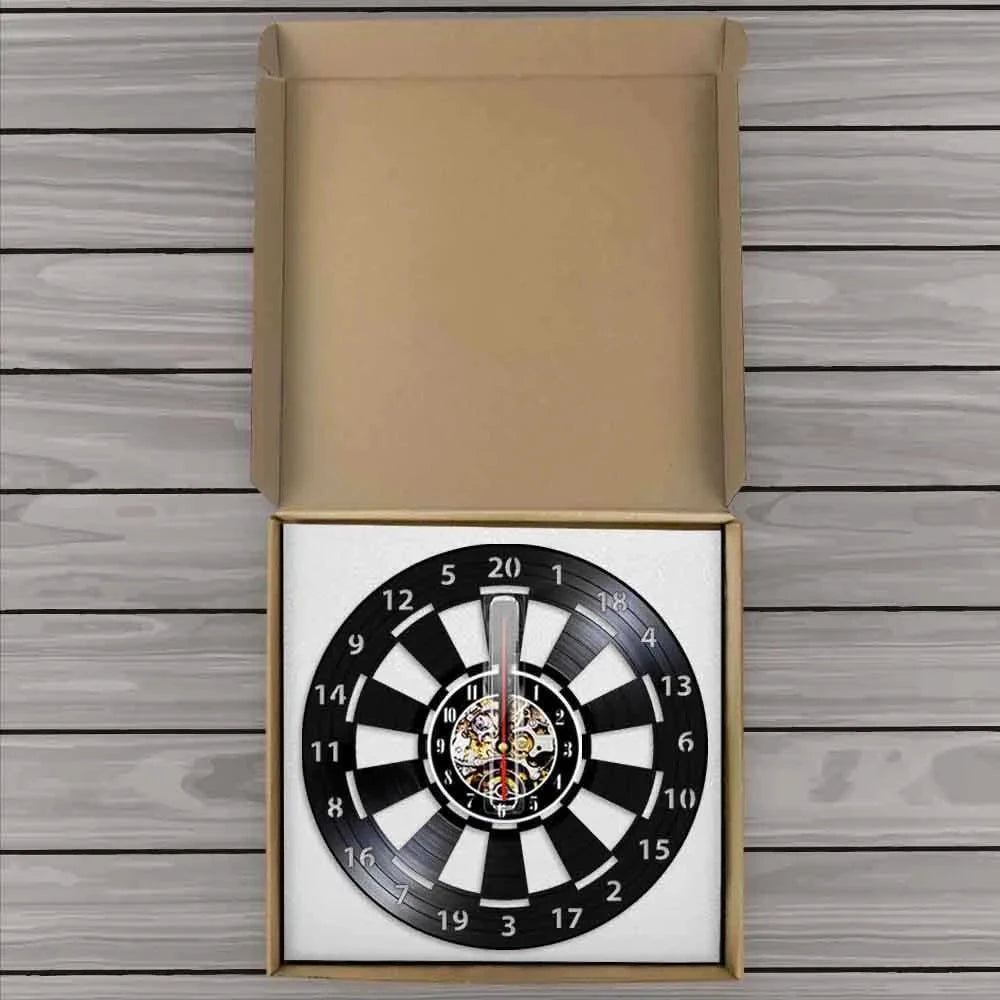 DartGlow Vintage Dartboard Wall Clock Bowlift by Bowlift