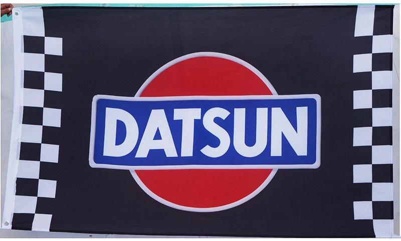 Checkered Datsun Flag-3x5ft Banner-100% polyester by flagsshop