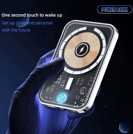 Transparent Magnetic Mini Wireless Power Bank by BowLift