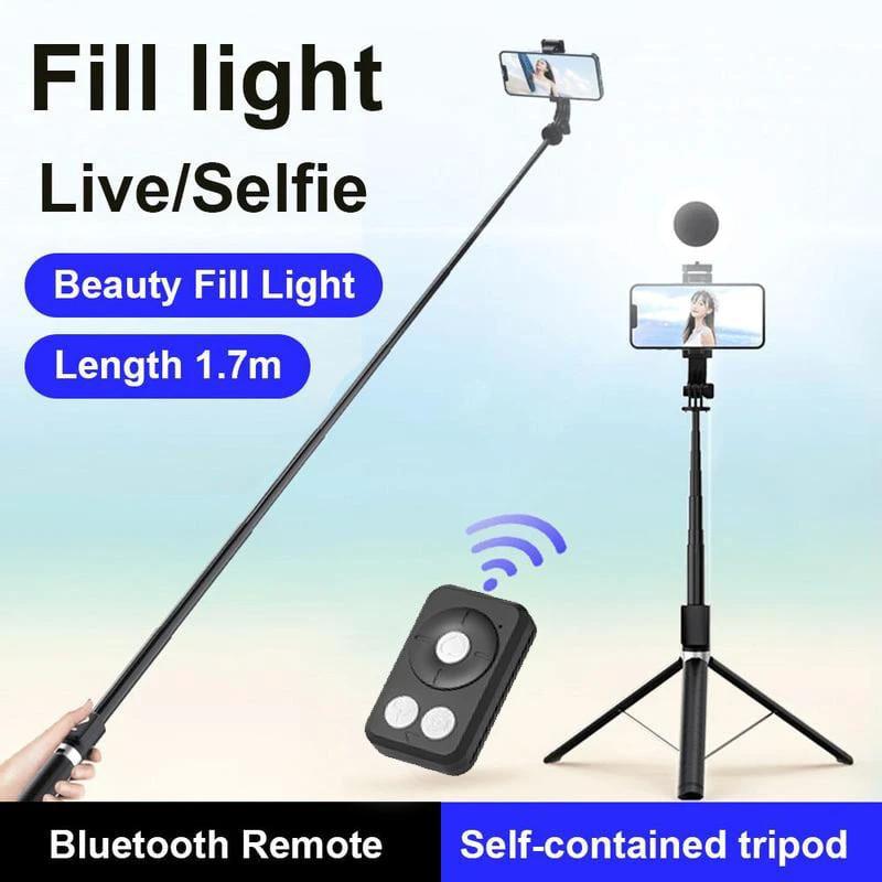 New 6 in 1 Selfie Stick With Fill Light by BowLift