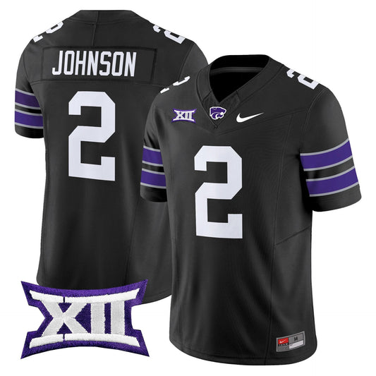 Avery Johnsonn Jersey #2 Kansas State Wildcats 2025 Limited Stitched Black by My Store