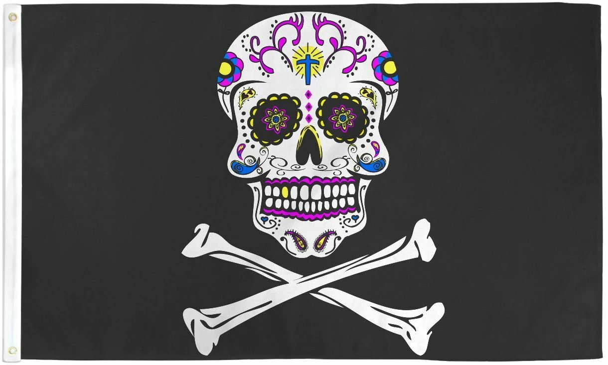 dia de muertos flag - Day of the Dead 3x5 FT Banner-Sugar Skull Flag Dia De Los Muertos by flagsshop