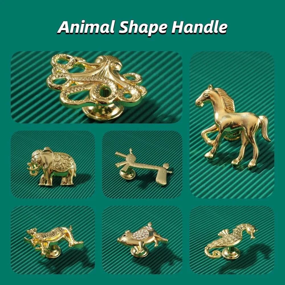 Decorative Drawer Knobs Kitchen Animal Shape Cabinet Handle Pulls by Bowlift
