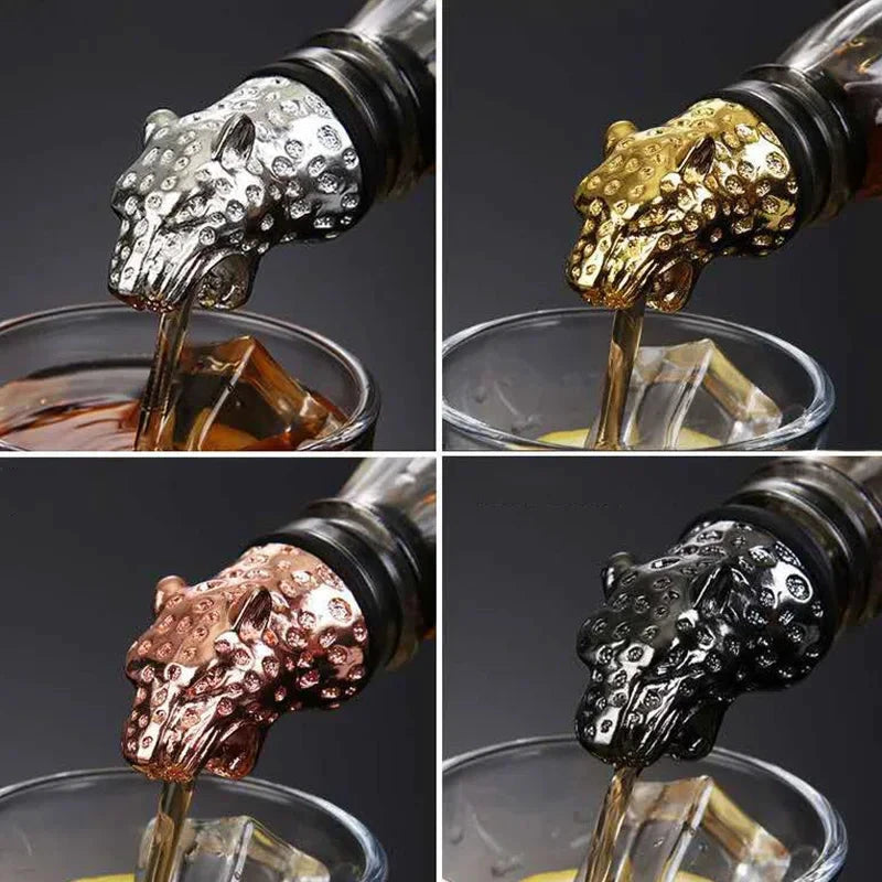 Decorative Head Wine Pourer Wine Pour Spout Stopper Bar Accessories by Bowlift