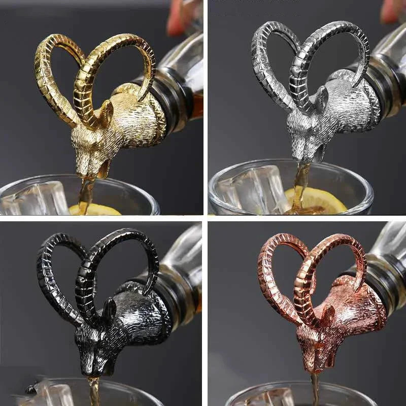 Decorative Head Wine Pourer Wine Pour Spout Stopper Bar Accessories by Bowlift