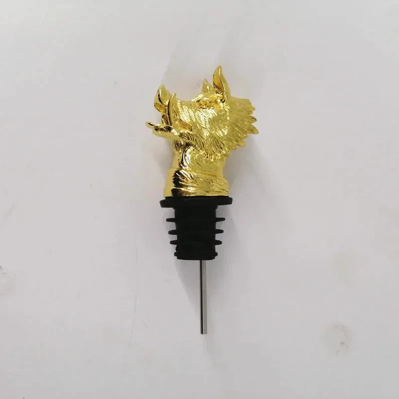 Decorative Head Wine Pourer Wine Pour Spout Stopper Bar Accessories by Bowlift