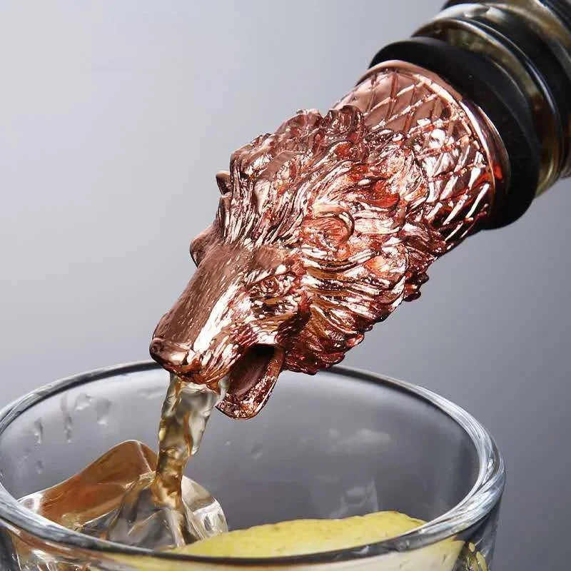 Decorative Head Wine Pourer Wine Pour Spout Stopper Bar Accessories by Bowlift