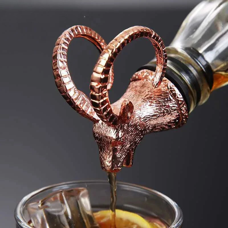 Decorative Head Wine Pourer Wine Pour Spout Stopper Bar Accessories by Bowlift