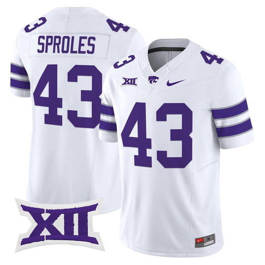 Darren Sproles Jersey #43 Kansas State Wildcats 2025 Limited Stitched White by My Store