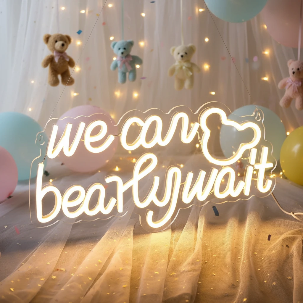 We Can Bearly Wait Neon Sign by Neonchics