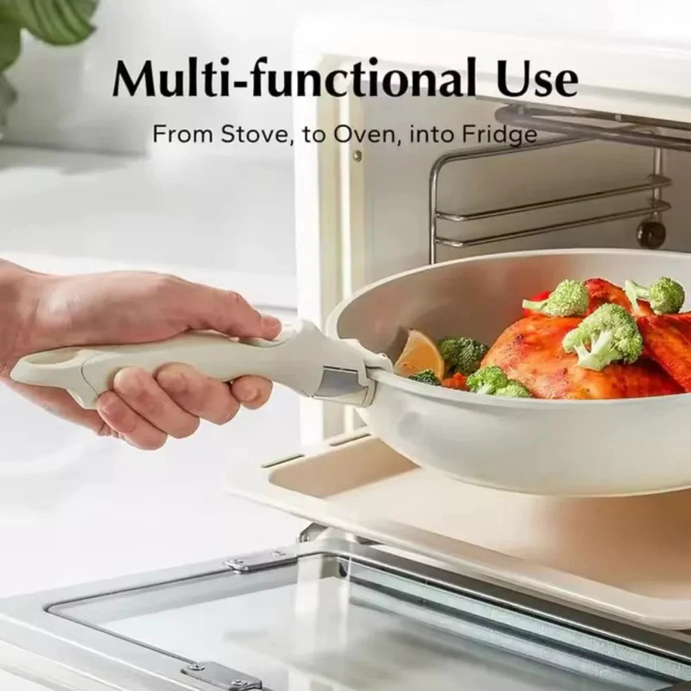 Detachable Pot Handle Heat-Resistant Non-Slip One-Click Cookware Handle by Bowlift