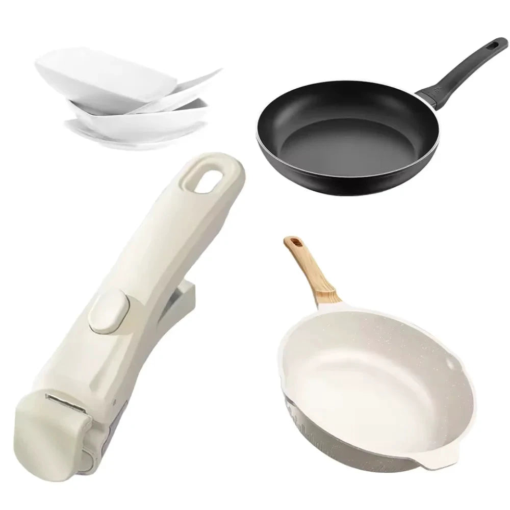 Detachable Pot Handle Heat-Resistant Non-Slip One-Click Cookware Handle by Bowlift