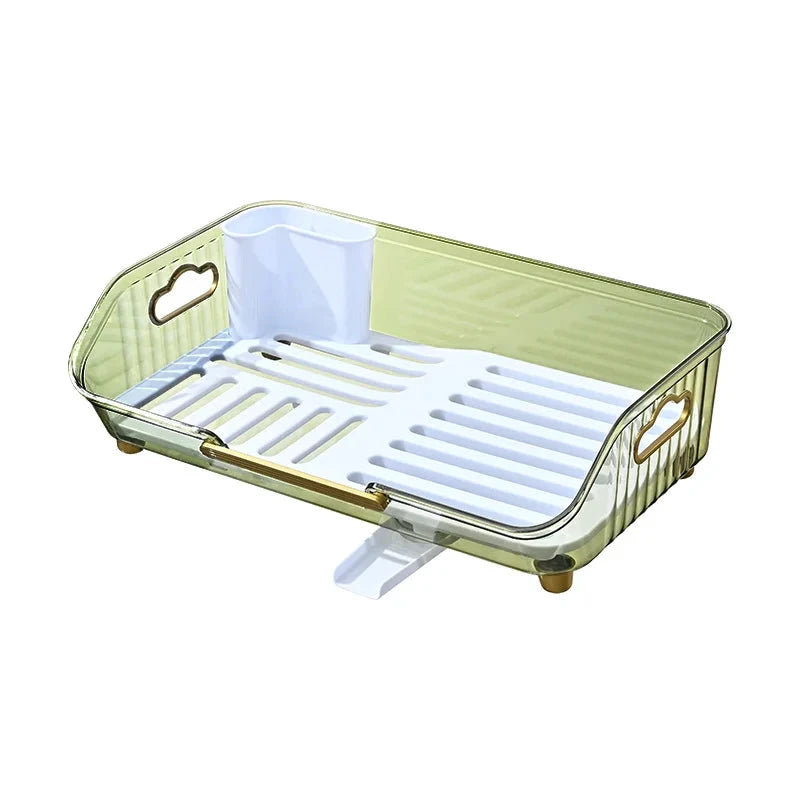 Detachable Sink Dish Drainer Countertop Organizer with Utensil Holder by Bowlift