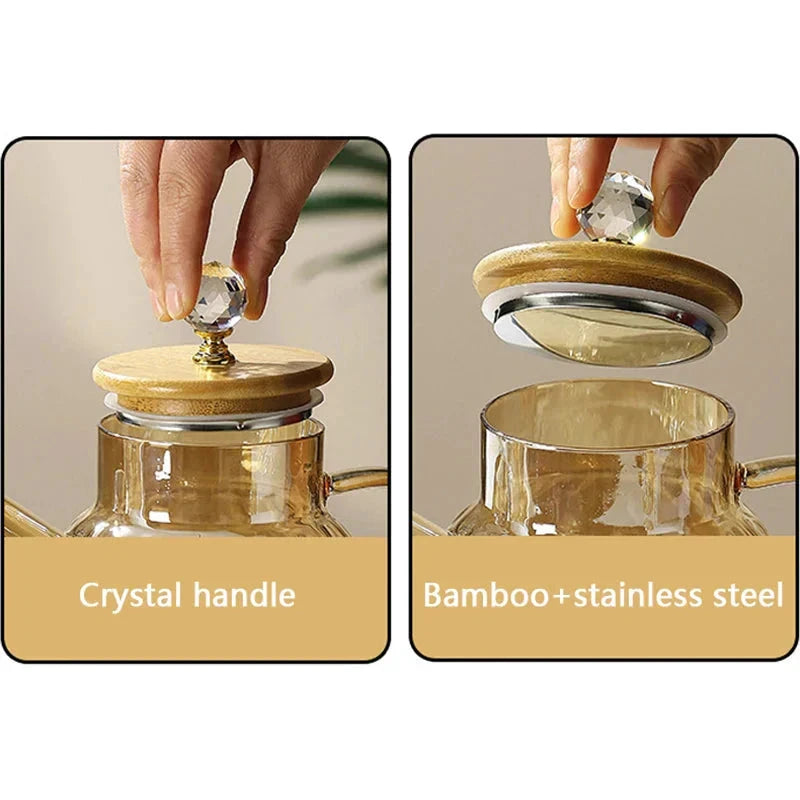 Diamond Texture Surface Glass Kettle Heat-resistant Thicken Glass by Bowlift