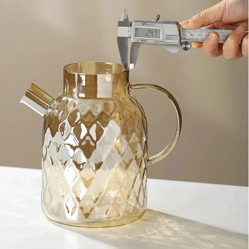 Diamond Texture Surface Glass Kettle Heat-resistant Thicken Glass by Bowlift