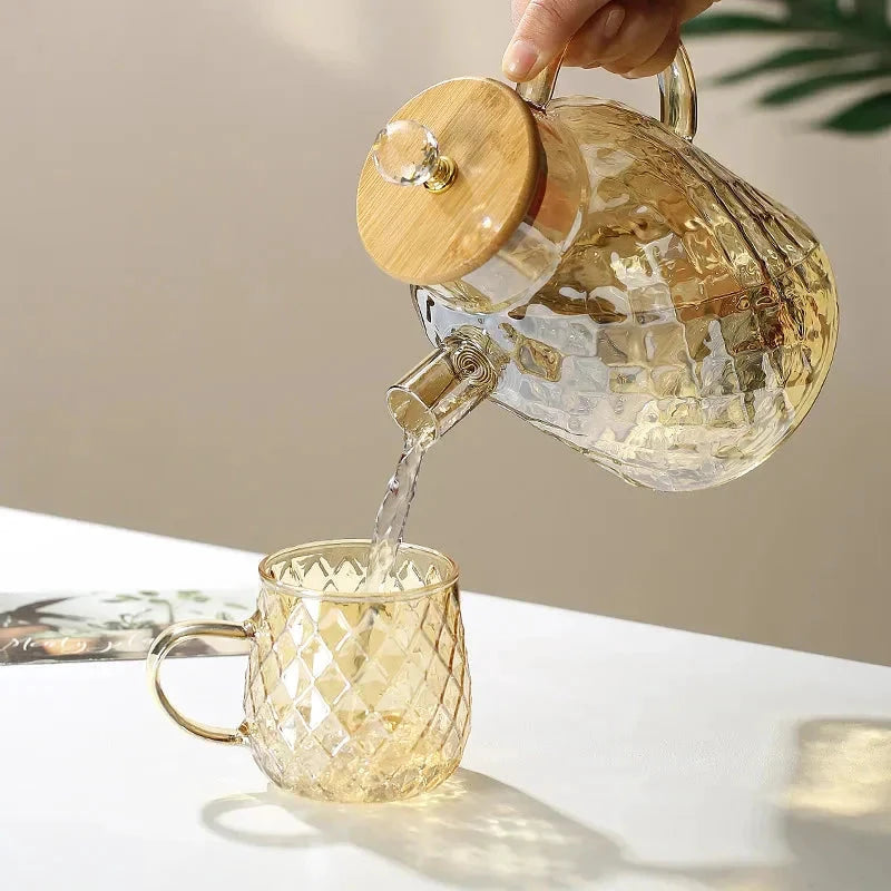 Diamond Texture Surface Glass Kettle Heat-resistant Thicken Glass by Bowlift