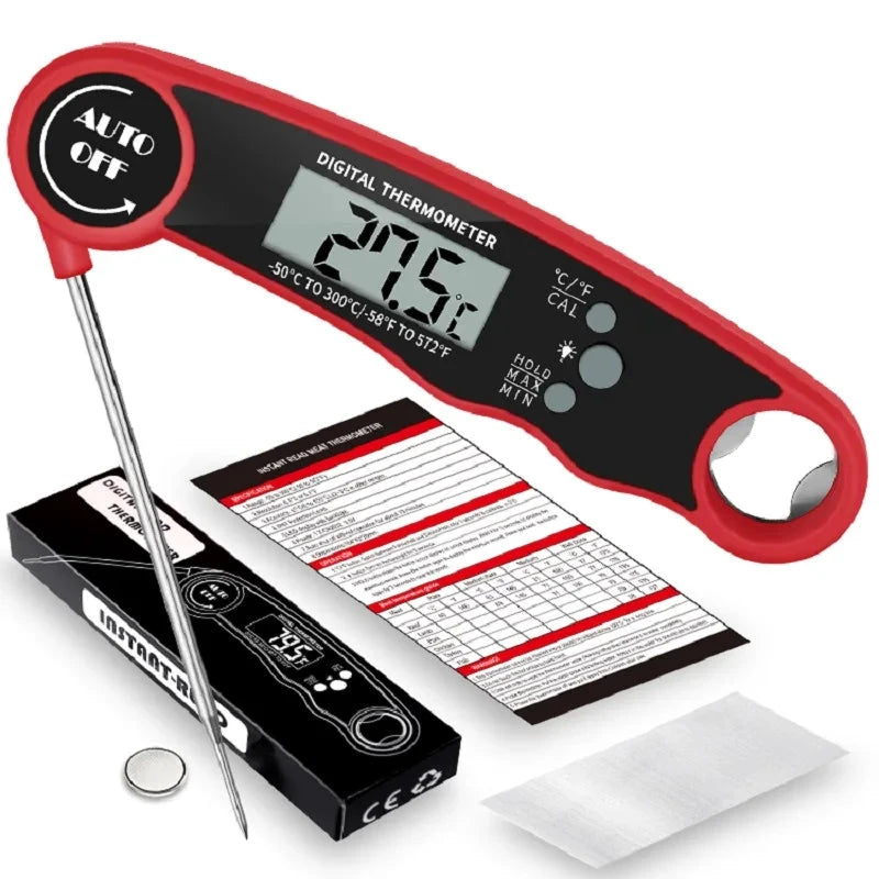 Digital Food Thermometer Instant Read Meat Thermometer with Backlight by Bowlift