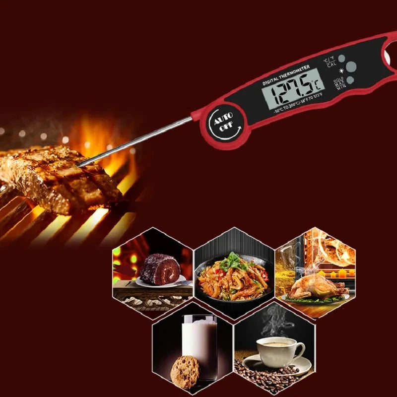Digital Food Thermometer Instant Read Meat Thermometer with Backlight by Bowlift