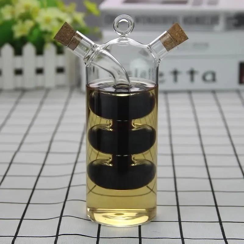 Double Glass Oiler Dual-purpose Glass Bottle Condiment Bottle by Bowlift