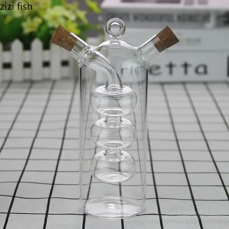 Double Glass Oiler Dual-purpose Glass Bottle Condiment Bottle by Bowlift