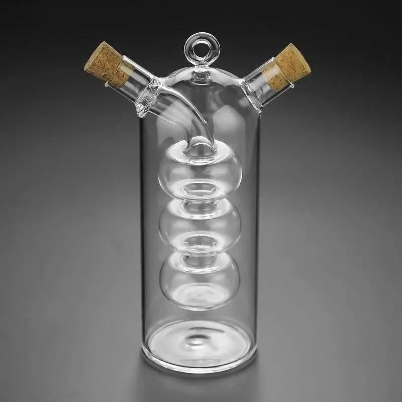 Double Glass Oiler Dual-purpose Glass Bottle Condiment Bottle by Bowlift