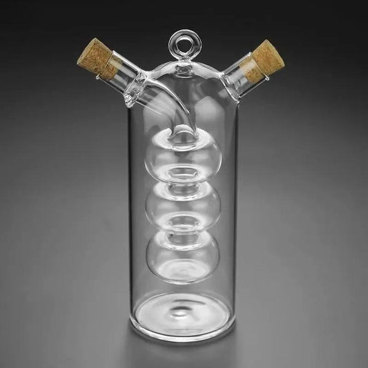 Double Glass Oiler Dual-purpose Glass Bottle Condiment Bottle by Bowlift