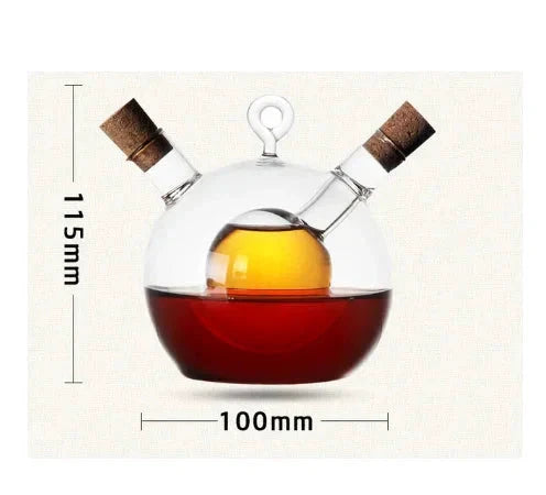 Double Glass Oiler Dual-purpose Glass Bottle Condiment Bottle by Bowlift