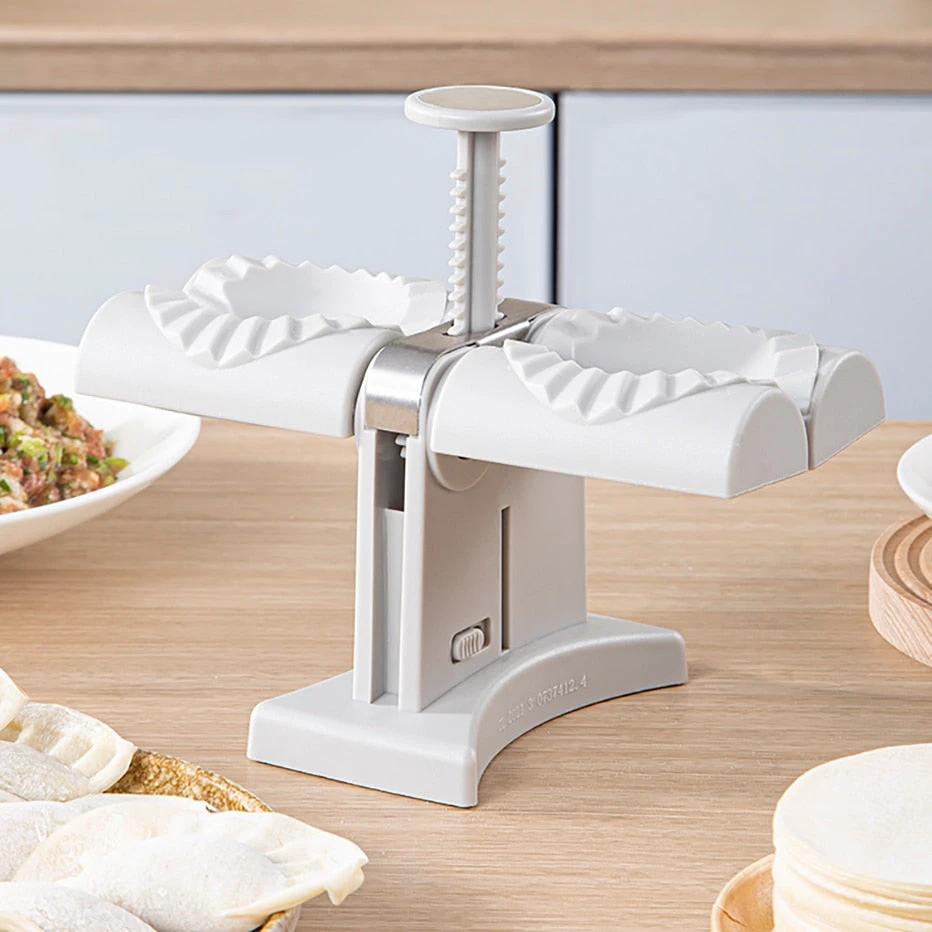 Double Heads Automatic Dumpling Making Mold Manual Press Machine by Bowlift