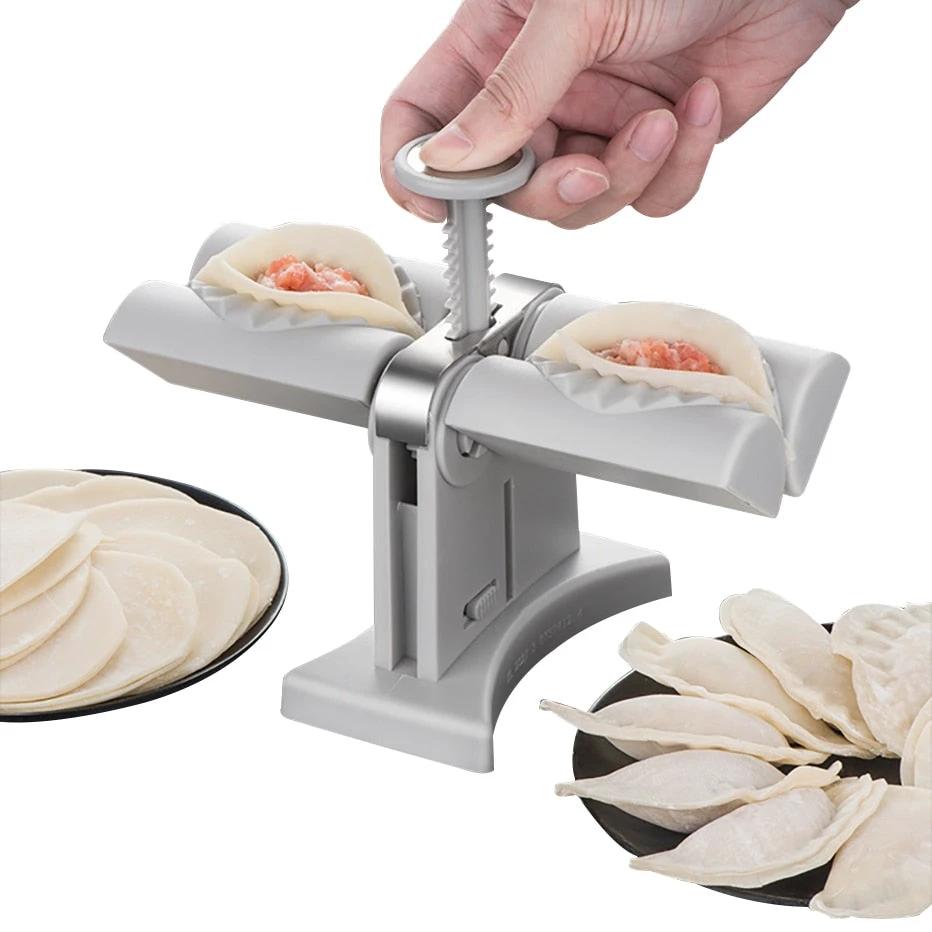 Double Heads Automatic Dumpling Making Mold Manual Press Machine by Bowlift