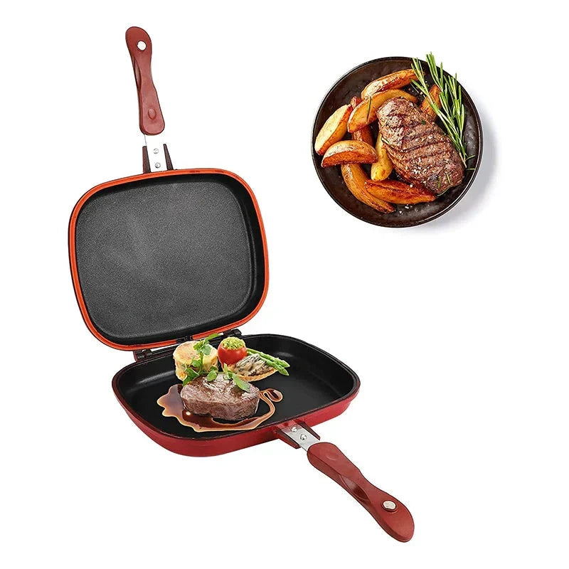 Double Side Bread Frying Pan Non Stick Multiple Purposes Toaster by Bowlift