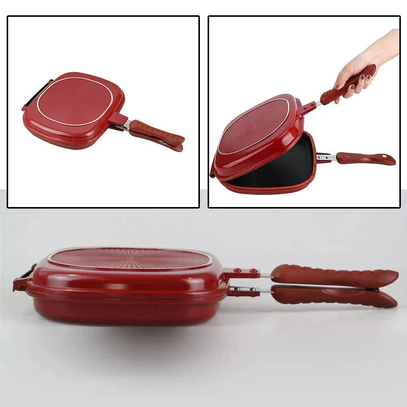 Double Side Bread Frying Pan Non Stick Multiple Purposes Toaster by Bowlift