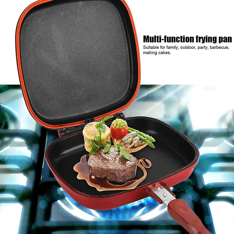 Double Side Bread Frying Pan Non Stick Multiple Purposes Toaster by Bowlift