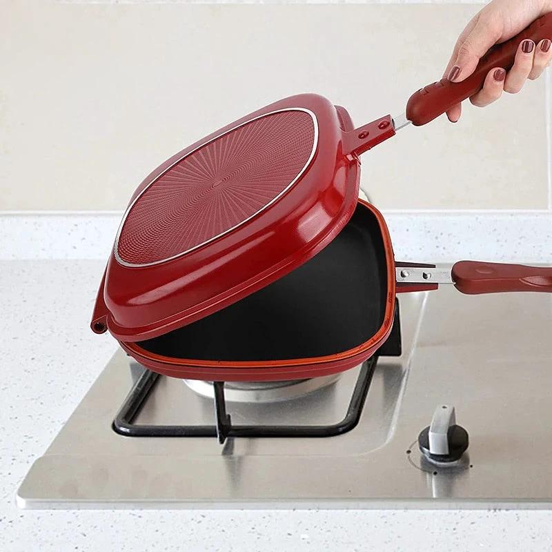 Double Side Bread Frying Pan Non Stick Multiple Purposes Toaster by Bowlift