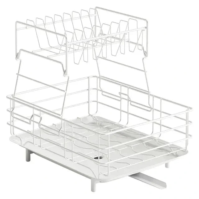 Double Stainless Steel Bowl and Dish Drain Rack Dishware Cleaning Rack by Bowlift