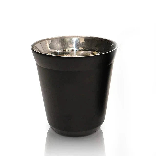 Double Wall Insulated Stainless Steel Espresso Cup Capsule Coffee Mug by Bowlift