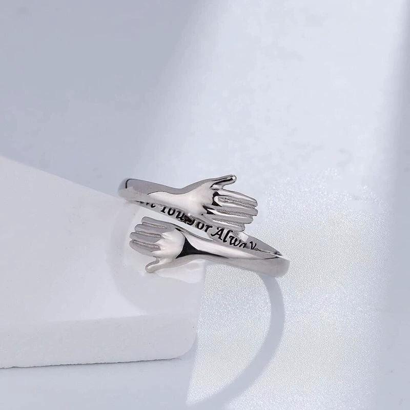Hug Ring - Jewellery Love Piece for Couples & Universal Size Bowlift by Bowlift