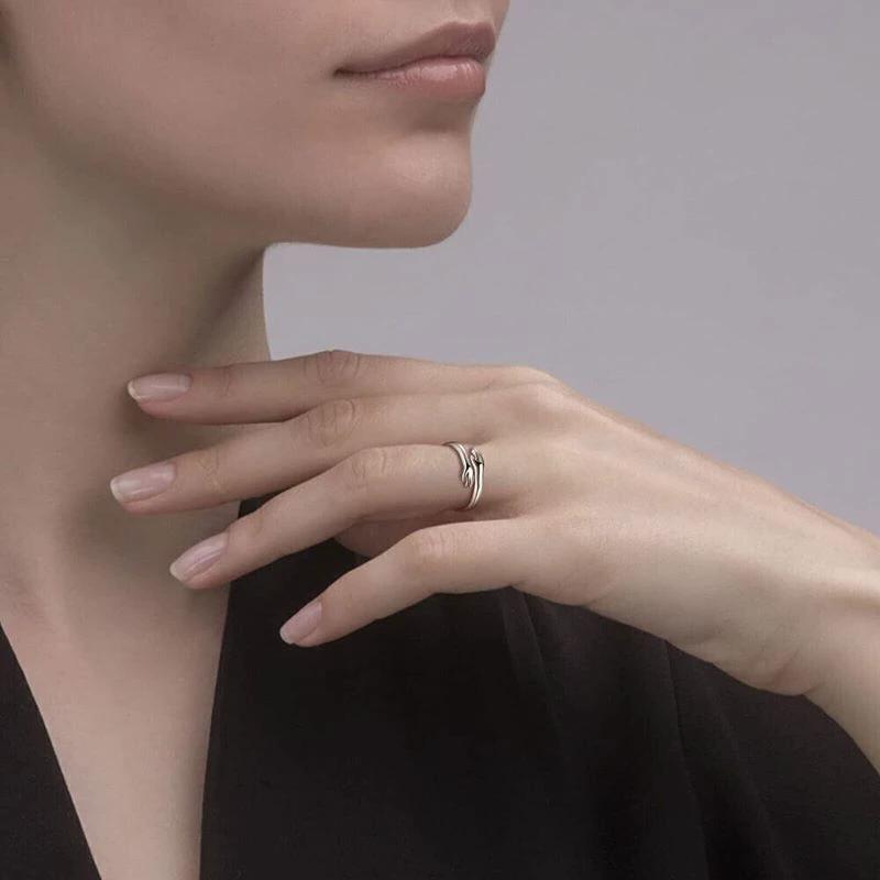Hug Ring - Jewellery Love Piece for Couples & Universal Size Bowlift by Bowlift