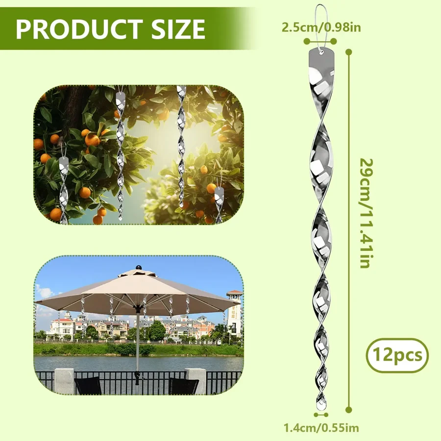 Reflective Bird Deterrent Spiral Rod by BowLift