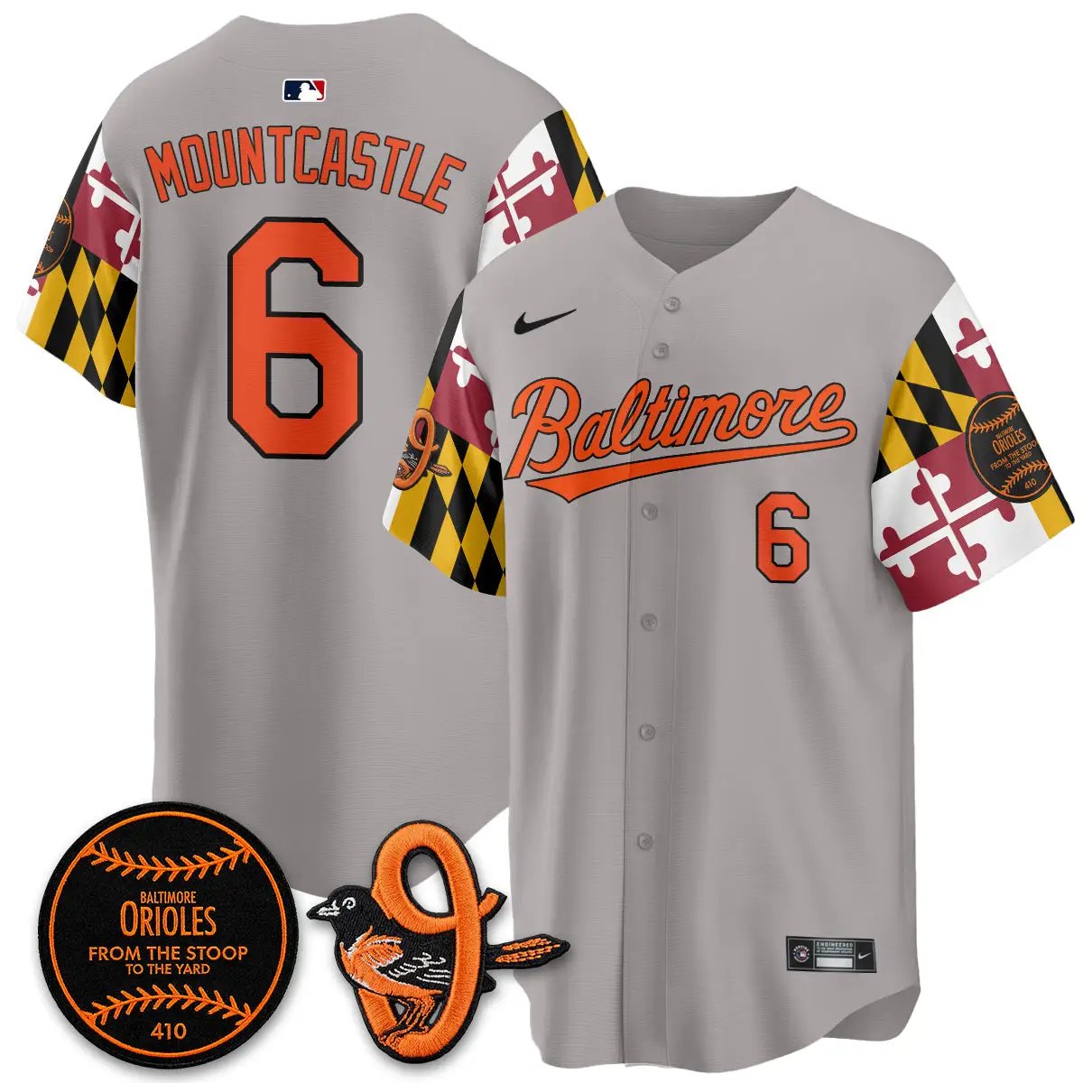 BAL 2026 x Maryland State Flag Vapor Jersey - All Stitched V2 by Baltimore Orioles