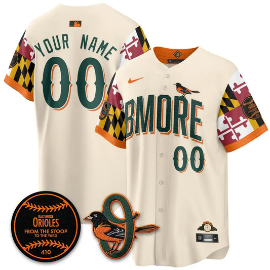 BAL x Maryland State Flag 2026 Vapor Custom Jersey - All Stitched by Baltimore Orioles