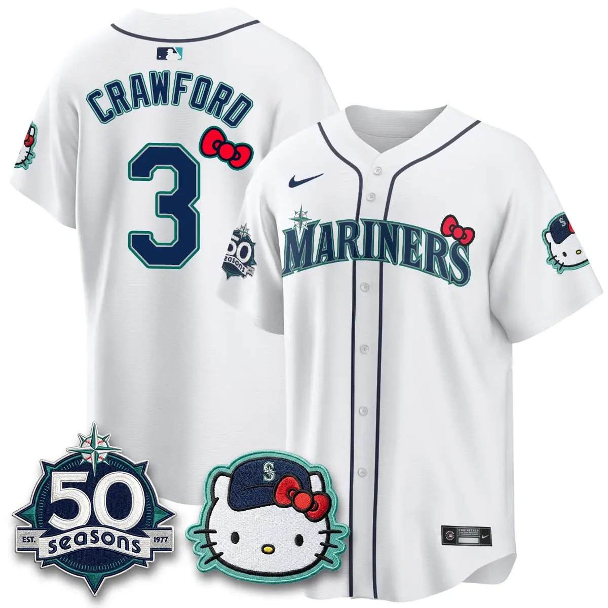 SEA x Meow KT Night Limited Jersey - All Stitched by Seattle Mariners